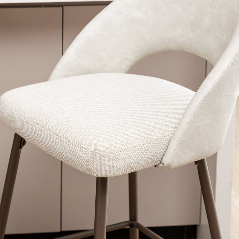 Tabouret 29,72 "Bana, Gris clair, Tabouret de bar (hauteur d'assise de 29,25 po)