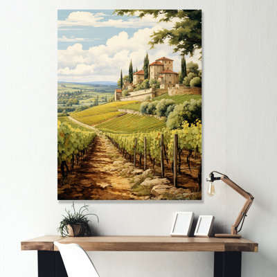 «France Bordeaux Vineyard Landscape I», reproduction sur toile