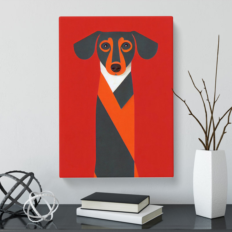 Dachshund Unique - Wrapped Canvas, 50cm H x 35cm W x 3cm D