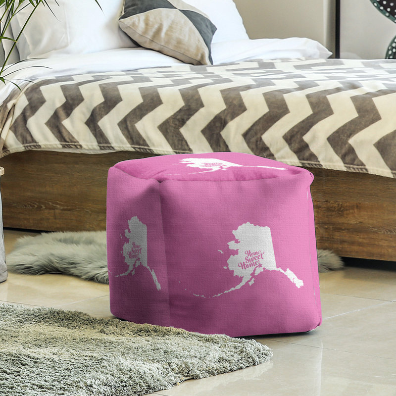 Repose-pieds cubique à ancrage doux home, Rose
