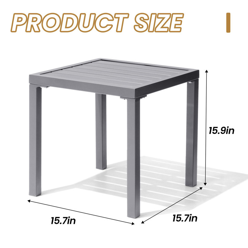 Square Side/End Table , Gray