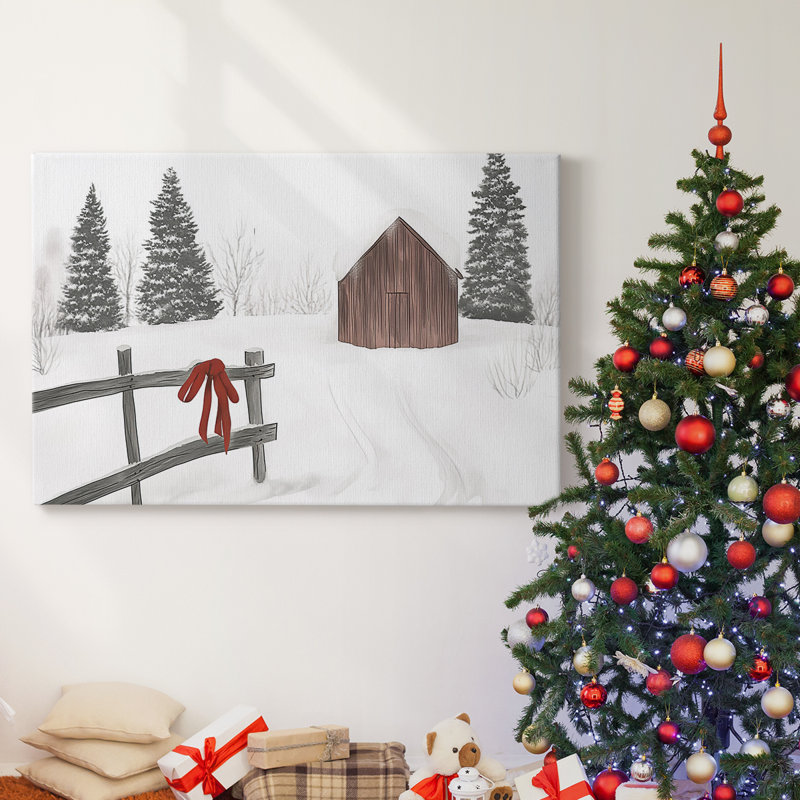 Christmas Holiday Arts - Toile tendue avec châssis, H 40 po x l 60 po