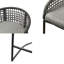 Woven Counter Stool 25": Upholstered Seat, Iron Metal Base, Low Back, For Kitchen Island, Dark Gray Design 25" Stool: Cushioned Rope , Base With Flared Arms, 300 Lb Weight Capacity, Appealing Instance