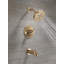 Ensemble de robinet de baignoire et de douche Nicoli 14 Series H2Okinetic, ensemble de pomme de douche et poignées en or brossé, ensemble de garniture de valve, bronze champagne (valve incluse)-83640494