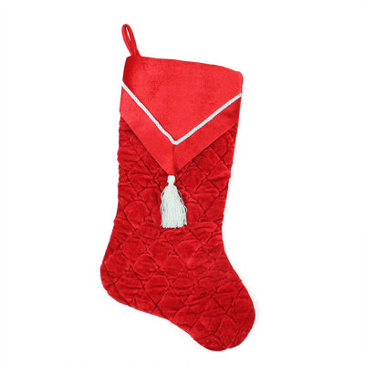 Chaussette de Noël 20,5 po rouge et blanc
