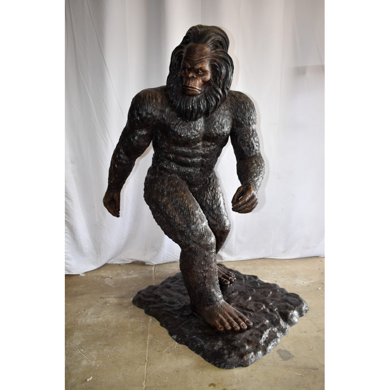 Reproduction de statue géante Bigfoot, créature légendaire, bronze 42 po x 63 po x H 83 po