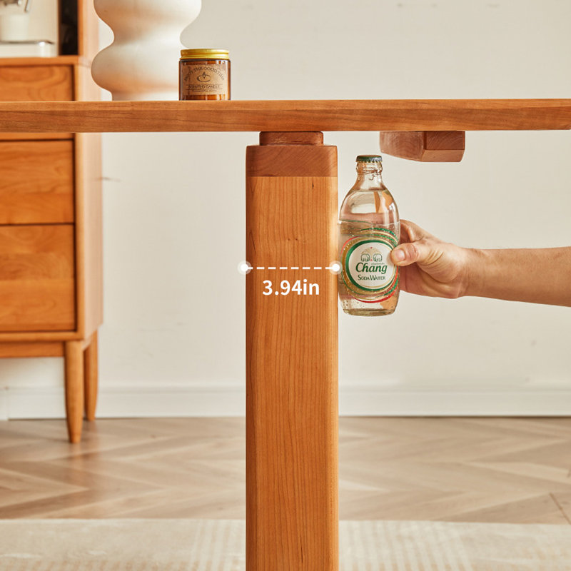Purrier Ash Solid Wood Dining Table, 31.5" W x 70.9" L