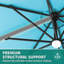 Parasol de patio en porte-à-faux 10 pi - rotation à 360 °, inclinaison facile et base transversale pour la cour, la terrasse ou le bord de la piscine-1832208412