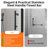 28-32" W x 72" H Frameless Pivot Shower Glass Door with 1/4" and 5/16" Tempered Glass, Swing Shower Doors with 105° Anti-Collision Stop, Matte Black Finish, Reversible Installation-122760913