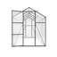 Serre en polycarbonate durable avec cadre en aluminium, base surélevée et ancrage pour une plantation à l'année-124683682