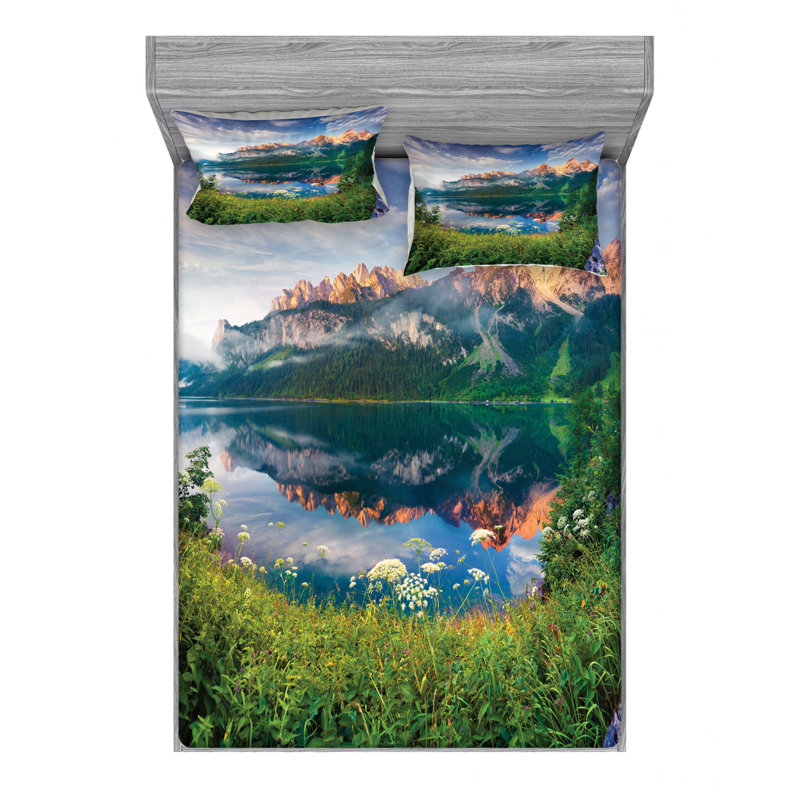 Microfiber Sheet Set, Queen Sheet Set with Fitted Sheet