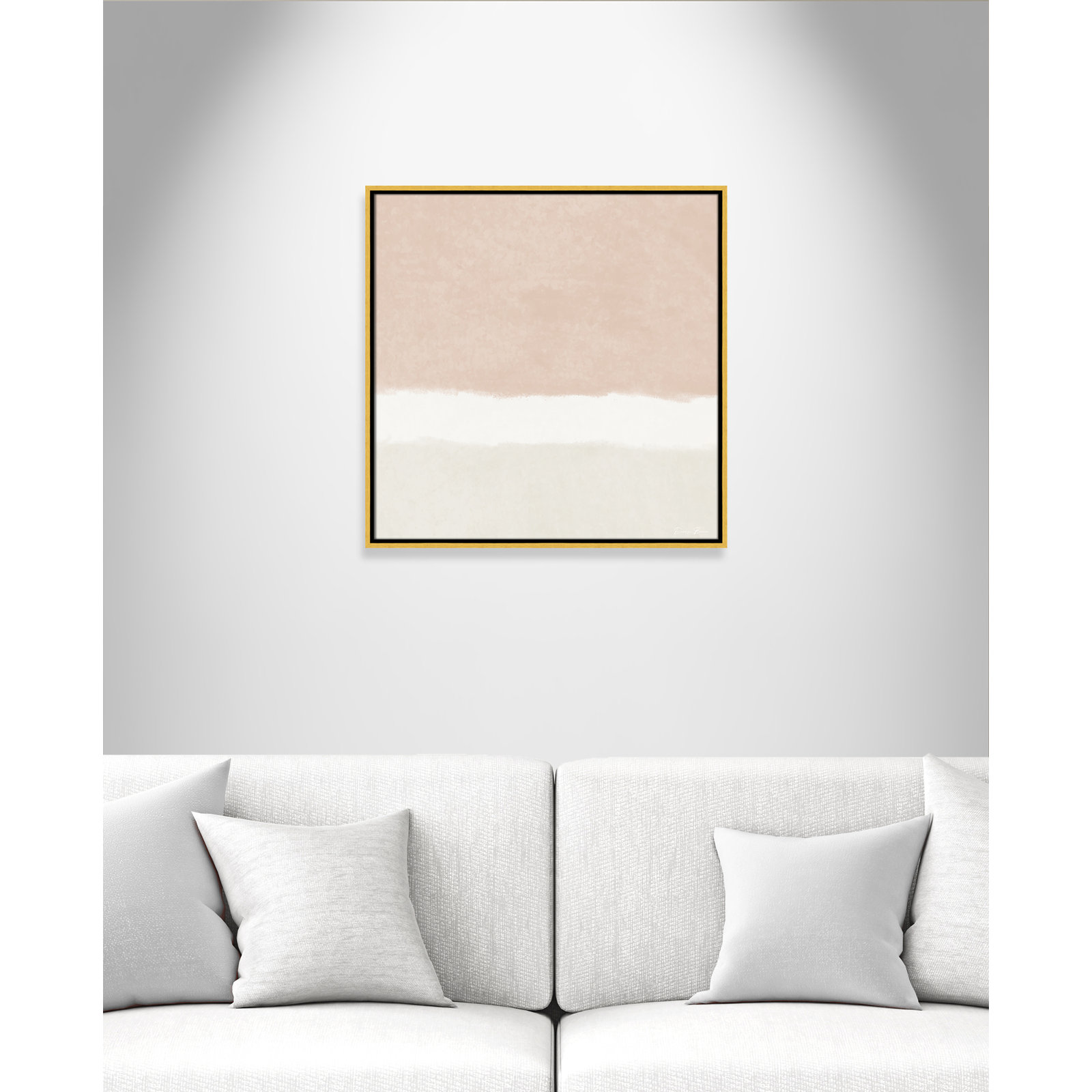 Willadeene "Slate 2" Print, 25.5" H x 25.5" W, Gold Framed