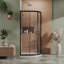Porte de douche d'angle néo-angle 36 po x 36 po x 72 po à double cadre coulissant en verre trempé 6 mm