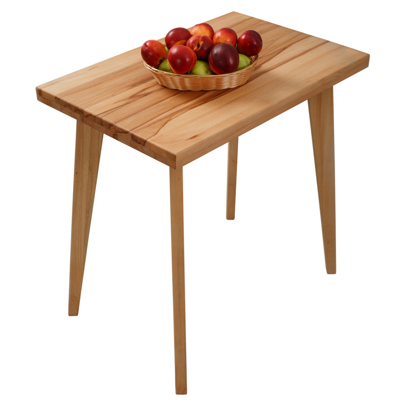 Rosalie solid wood dining table, 75cm H x 75cm L x 50cm W, Beech Heartwood