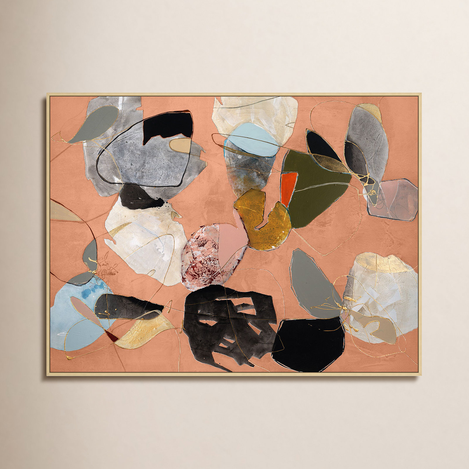 Lillian August "Olive and Tangerine" Wall Art