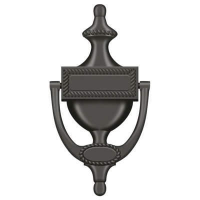 Deltana DKR75U10B Door Knocker; Victorian Rope; Oil Rubbed Bronze Finish