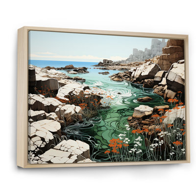Paysage de plage sauvage II sur toile