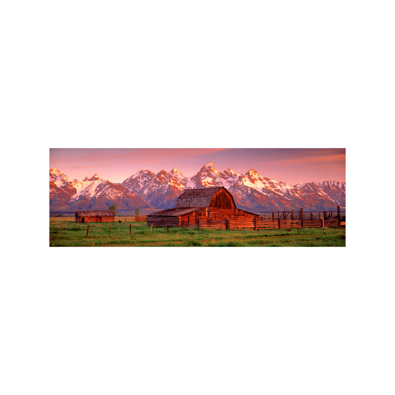 Barn Grand Teton National Park Wy Usa by Panoramic Images - No Frame Panoramic Print on Canvas