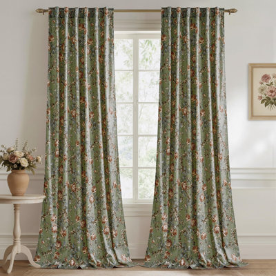 Retro Sage Green Curtains Soft Velvet Drapes 84 Inch 2 Panels