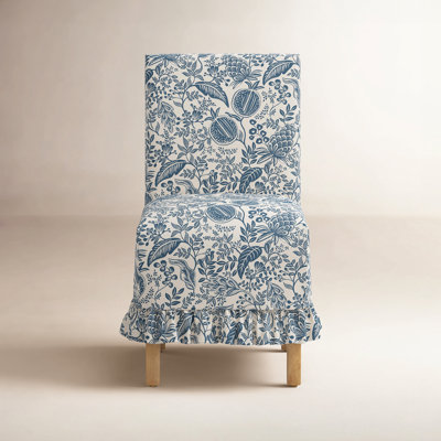Louise Slipcover Dining Chair In Pomegranate Blue