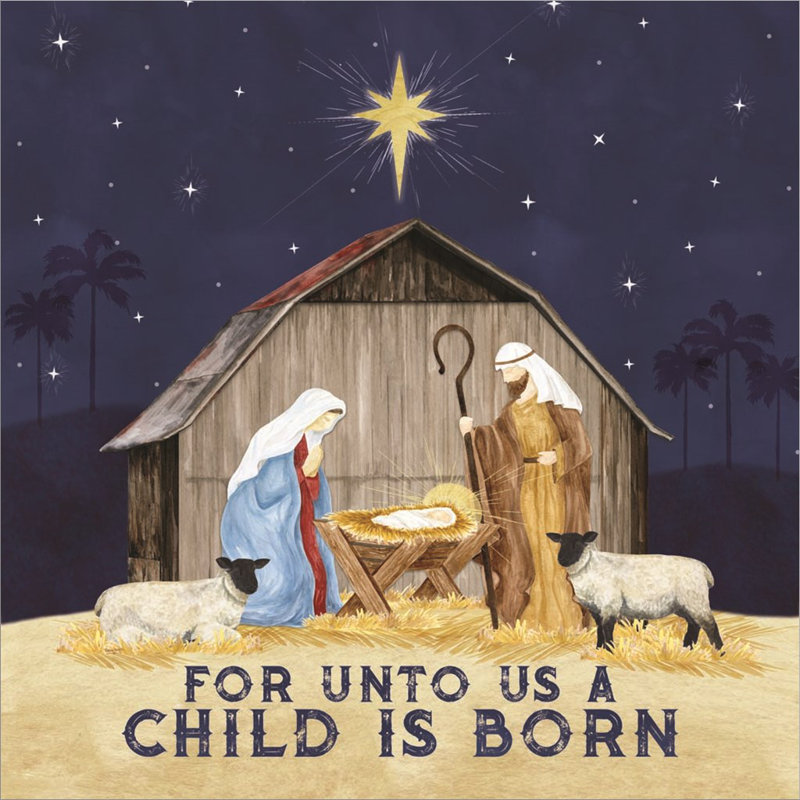 «Come Let Us Adore him V-Unto Us» par Tara Reed, art mural encadré