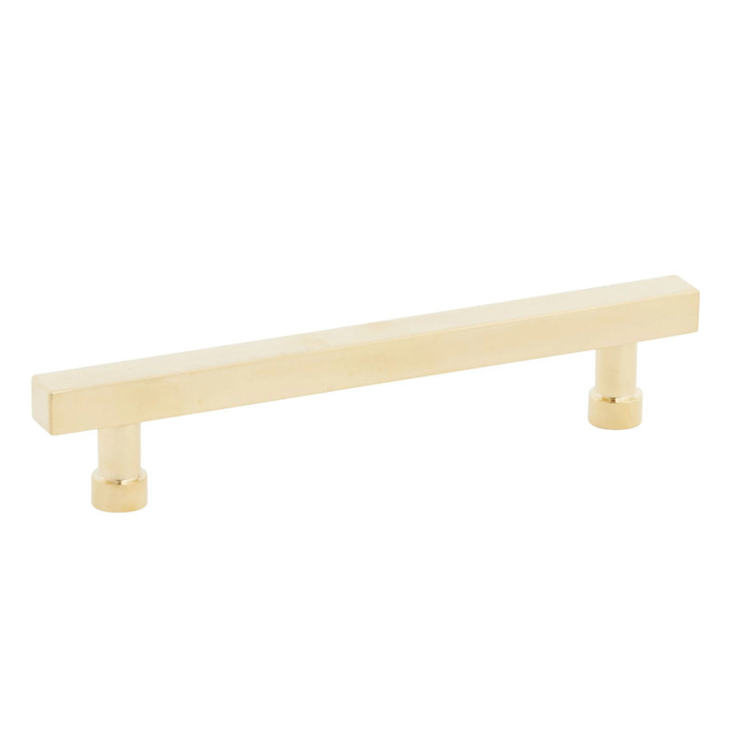 Schaub NOHO Square Cabinet Pull, Unlacquered Brass, 5"