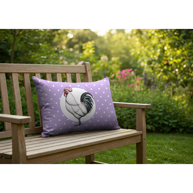 Oreiller réversible intérieur / extérieur Rooster, 20 po x 14 po, Lavande