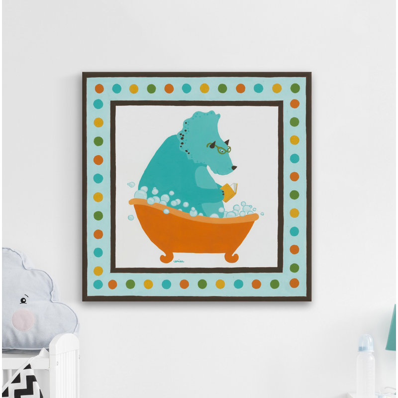 Peebles Rub-a-Dub Dino III, reproduction sur toile tendue, H 48 po x l 48 po x P 1,5 po
