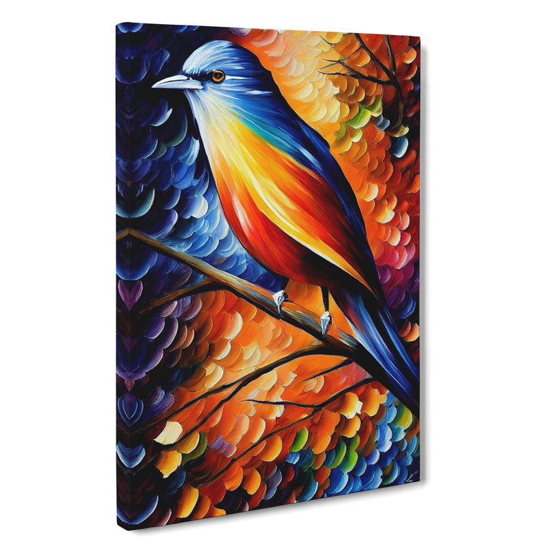Bird Portrait No.3 - Wall Art, Wrapped Canvas, 50cm H x 35cm W x 3cm D, No Matte