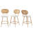 26''Modern Armless Upholstered Counter Stools With Rattan Backrest-2095708993