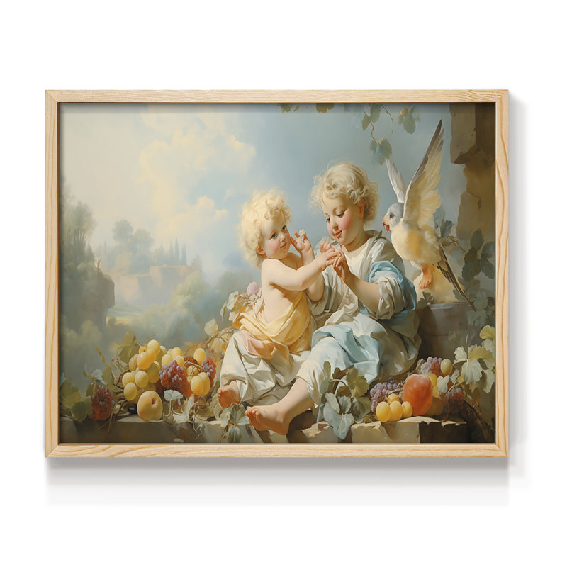 Angels From Above-XV - Reproduction encadrée - Restickable, H 8 po x l 10 po, Encadré naturel