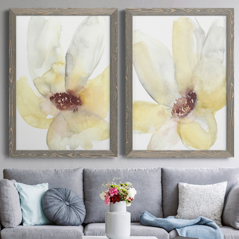 «Lush Flower I», toile encadrée de qualité supérieure - prête à être accrochée, H 24 po x l 36 po x P 1,5 po