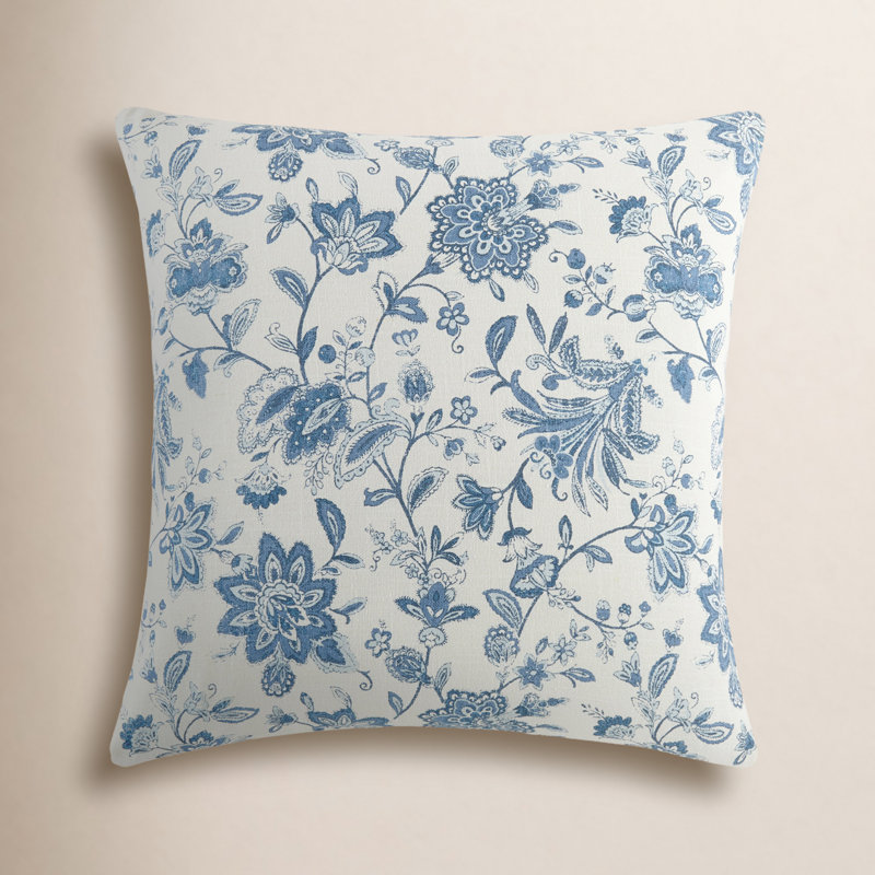 Coussin en coton Rodanthe, Bleu