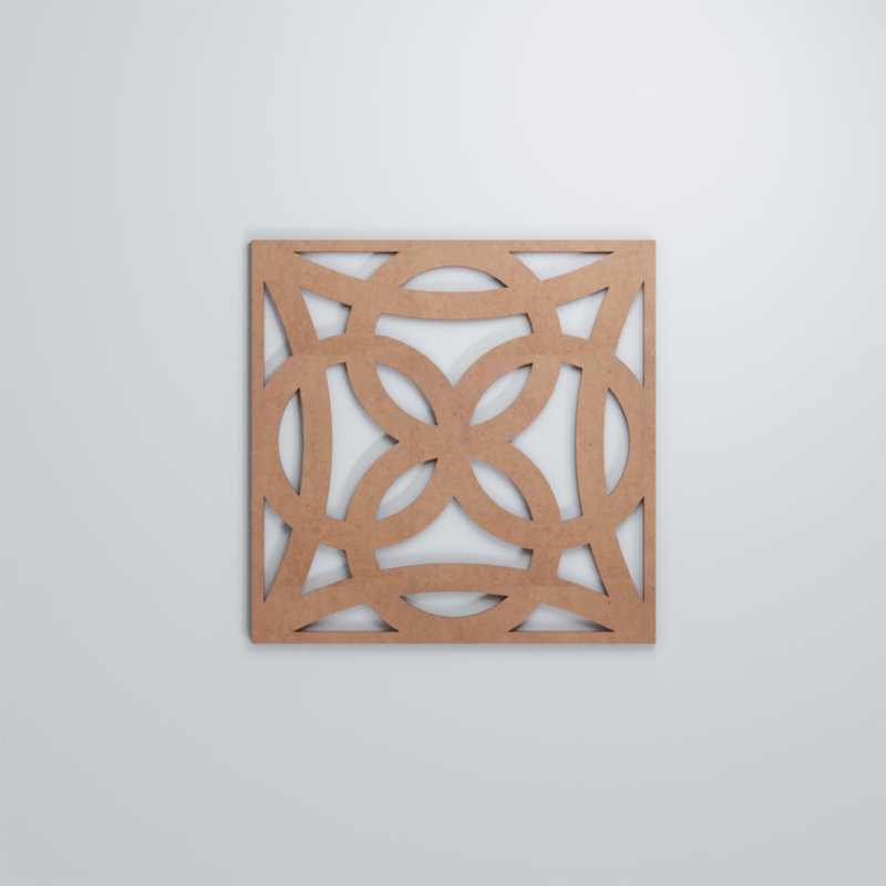 Panneaux muraux décoratifs en bois Baytown, H 11 3/8 po x l 11 3/8 po x P 3/8 po, Qualité de peinture (bois)
