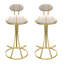 Ensemble de 2 tabourets de bar rembourrés en forme de S-118472618-118472619