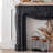 Black + Burlywood Solid Wood Freestanding Fireplace