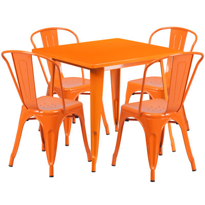 Metal Indoor-Outdoor Table Set