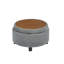Table basse ronde avec rangement 25 pouces-9434483