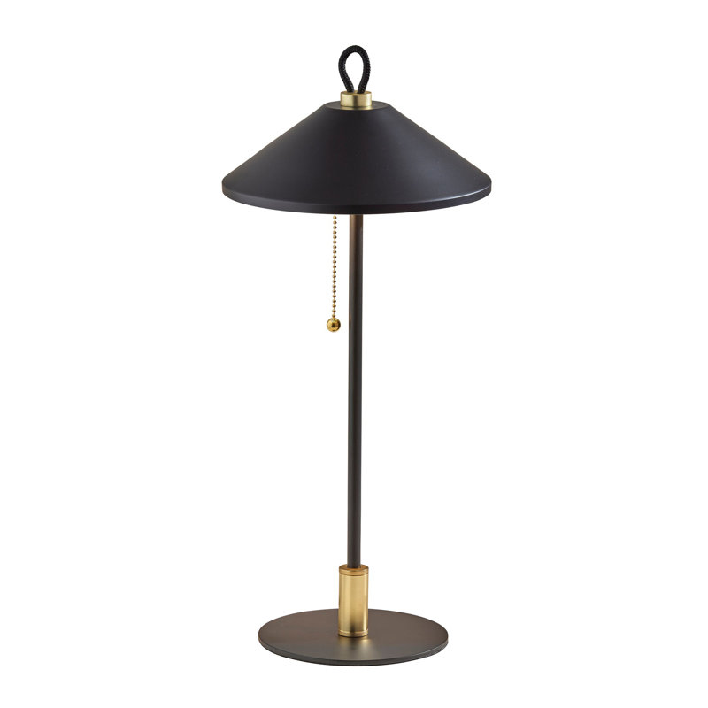 Lampe de bureau en métal Abington, Noir, Noir
