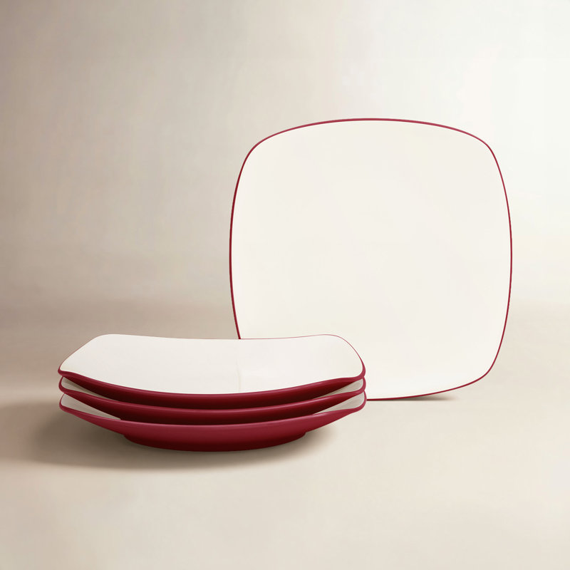 Assiettes à salade carrées Noritake Colorwave, 8 1/4 po, Framboise