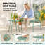Outsunny 3 Piece Rattan Bistro Set Patio Set with 2 Chairs-1134430759