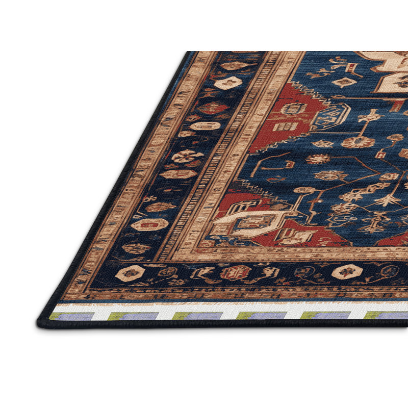 Tapis turc gris lavable à la machine, Carré 3 pi