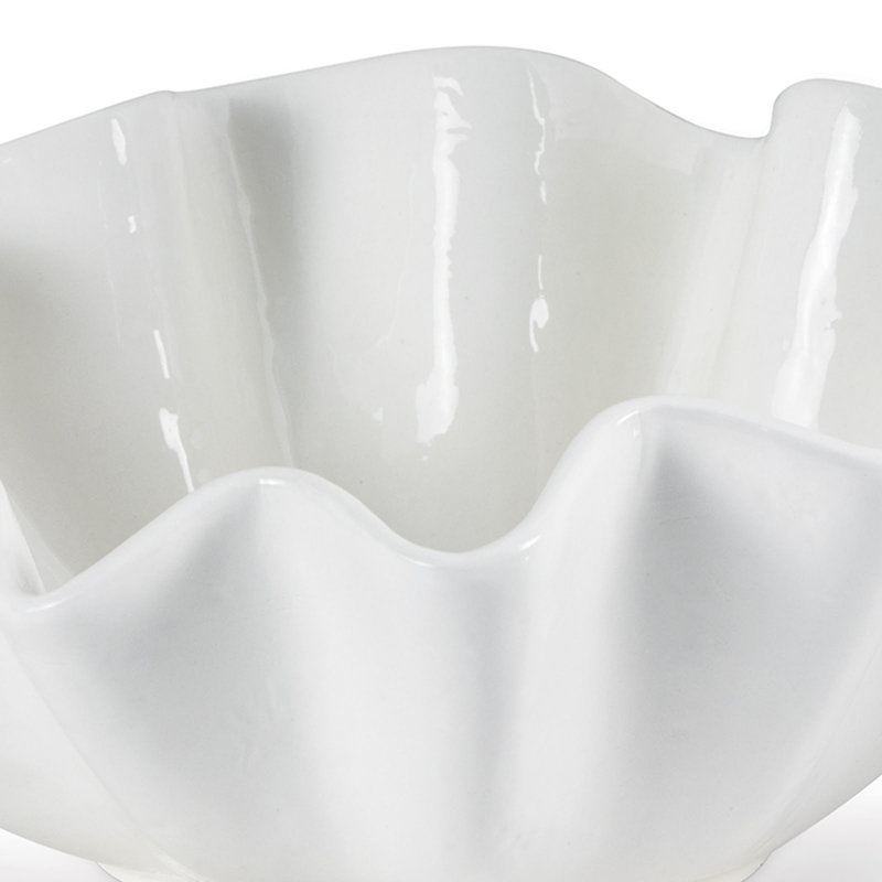 Ruffle Ceramic Decorative Bowl, Medium