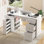 Bureau Gadson Manicure Table Nail Tech avec dépoussiéreur, coussin de poignet et présentoir en verre trempé