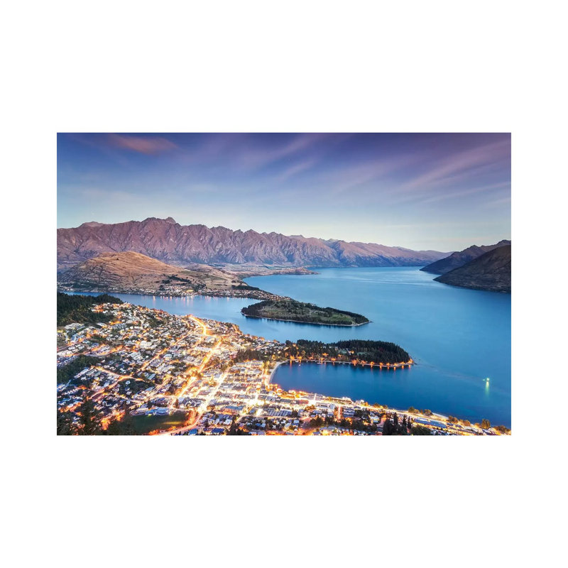 Queenstown At Dusk, New Zealand by Jacques Pilon - Wrapped Canvas Print, 101.6 cm H x 66.04 cm W x 3.175 cm D