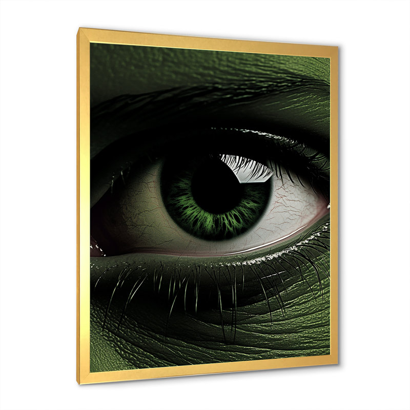 Emerald Eye Dream sur impression sur toile, Cadre flottant doré, H 20 po x l 12 po x P 1 po