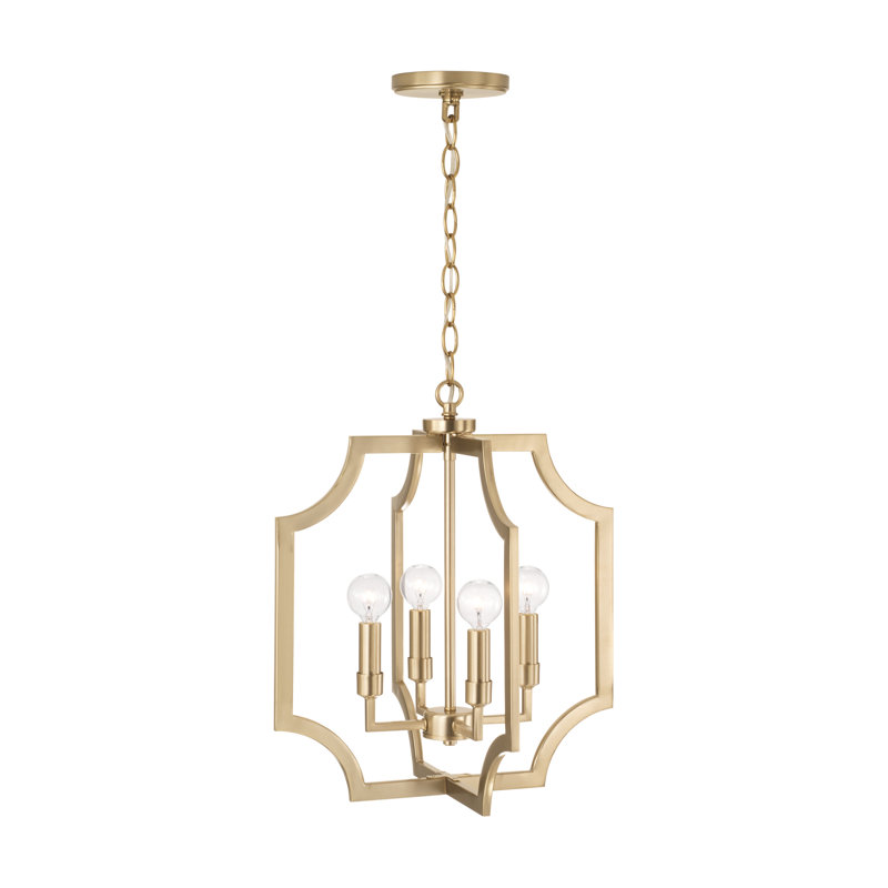 Courtney 4 - Light Candle Style Pendant, Brass