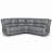 Talley 5 Piece Faux Leather Reclining Sectional with a Drop Down Table Seat-129247839