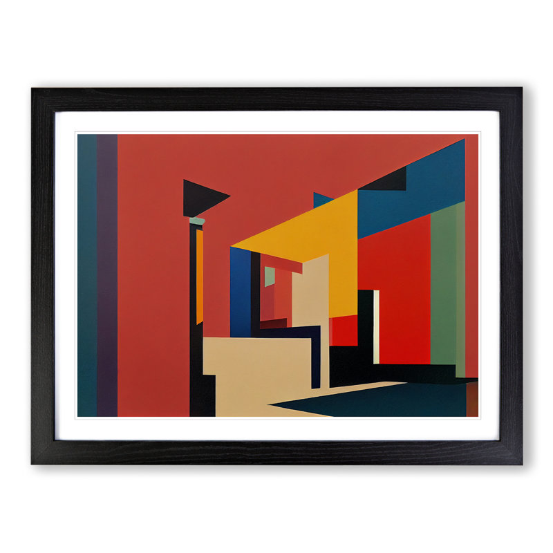 Abstract Suprematism Art Vol.1 - Framed Print, Black Framed, 46cm H x 64cm W x 2cm D