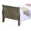 Lit simple traditionnel gris pour les espaces confortables-167778687